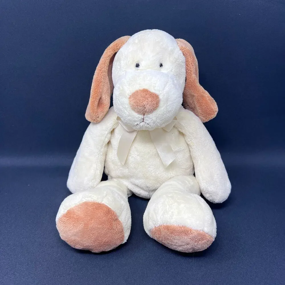 First Impressions Puppy Dog‎ Plush Floppy Bow Cream Yellow Tan 15